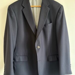 Hart Schaffner Marx Gold Trumpeter Blazer 43R Navy Wool Sport Coat USA Nordstrom